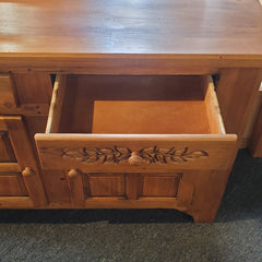 Vintage Pine Sideboard detail view 4 - Whats New Furniture - Portland, Oregon