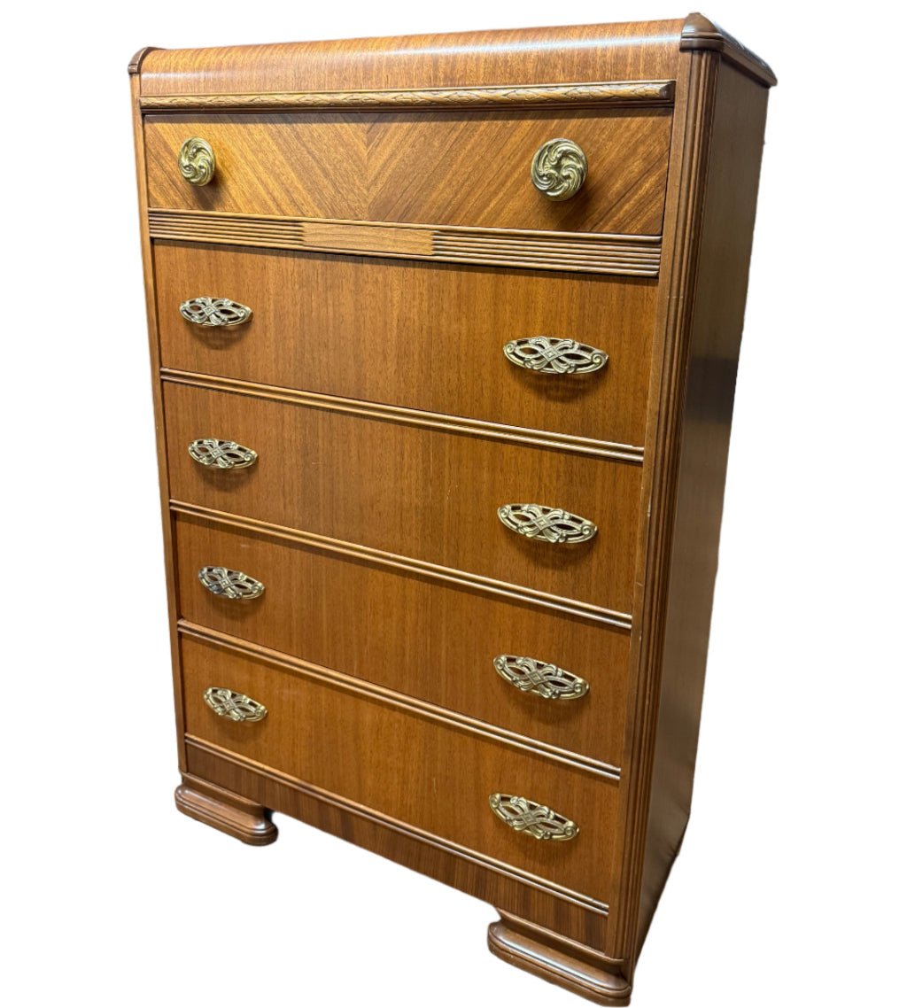 vintage antique dresser Vintage Waterfall Dresser