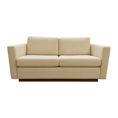 Vintage Wool Loveseat w/Wood Base - Whats New Furniture - Portland, Oregon