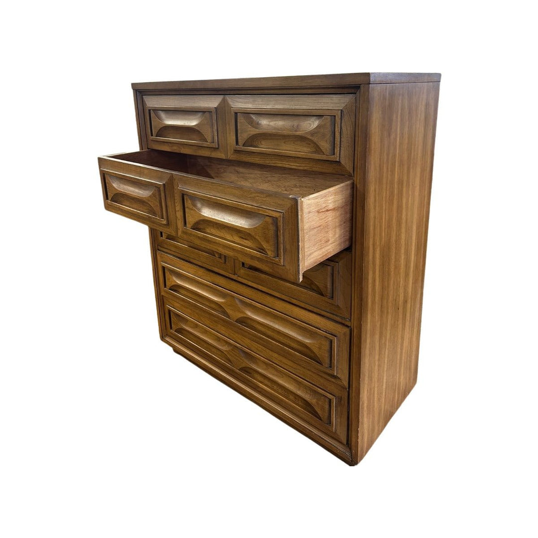 Walnut Bevelled Mid-Century Dresser - view 4