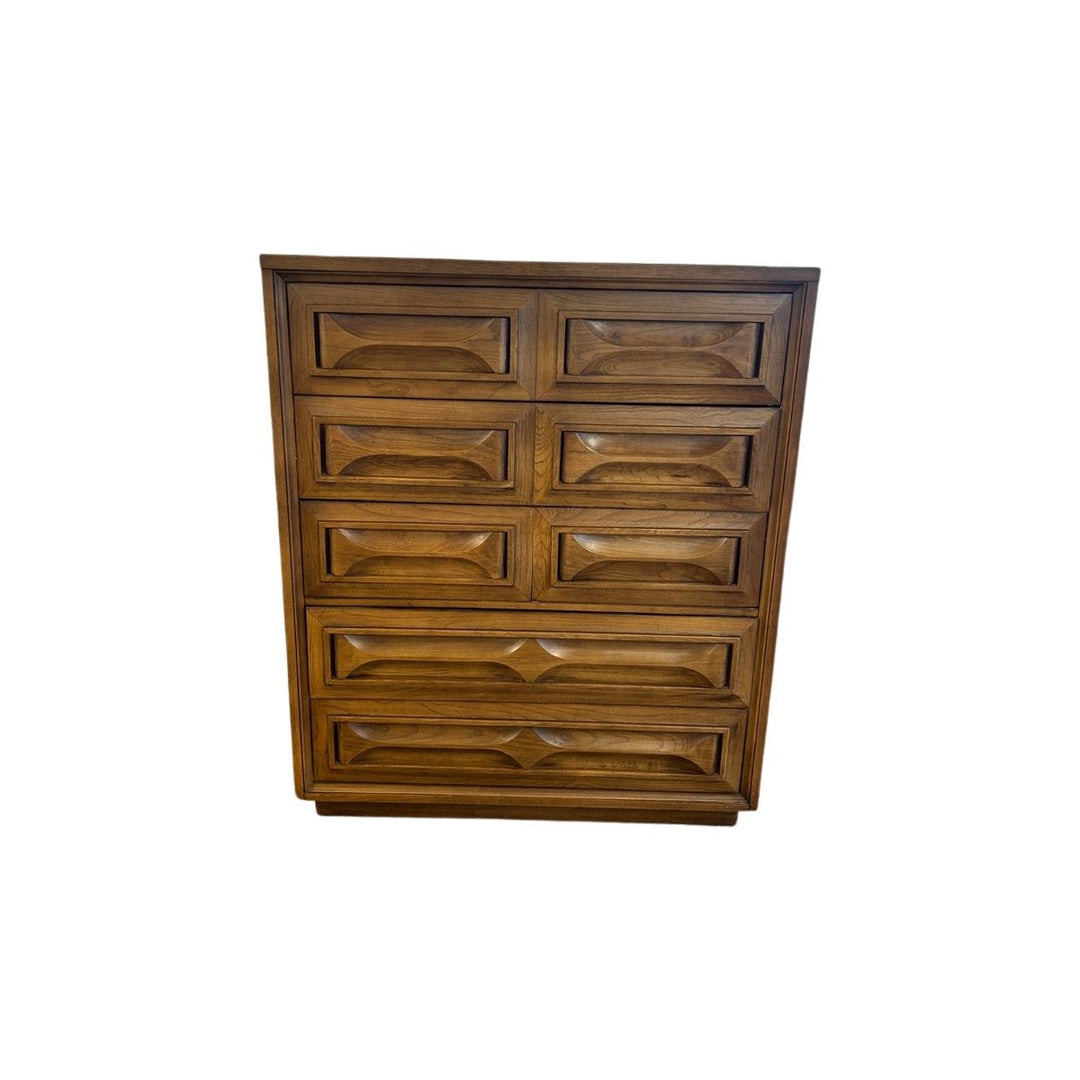 Walnut Bevelled Mid-Century Dresser - view 2