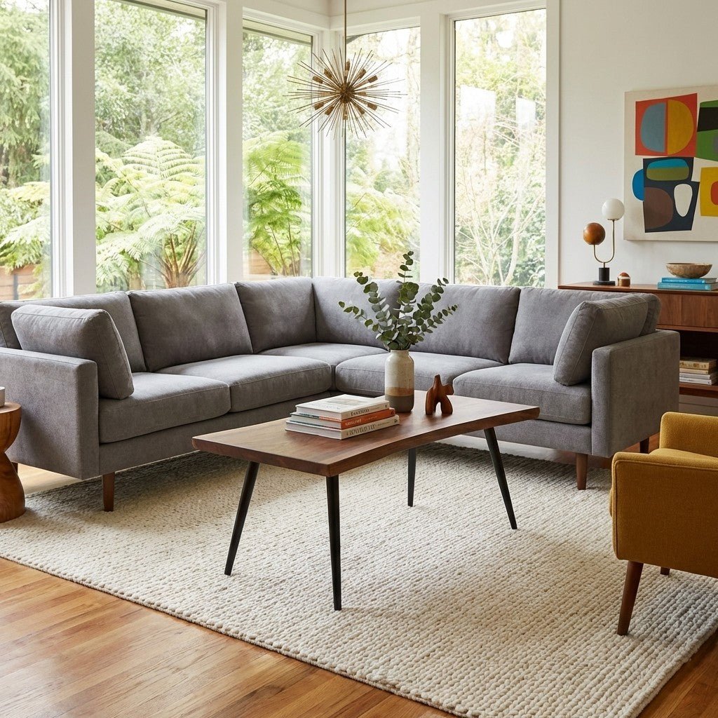 Walnut Mid-Century Coffee Table - view 5