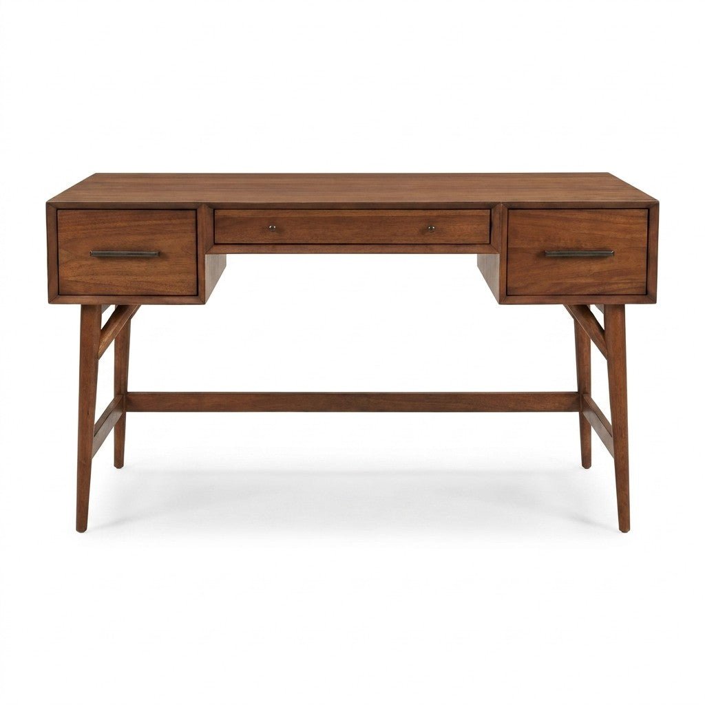 Walnut Mid-Century Desk - consignment furniture Portland