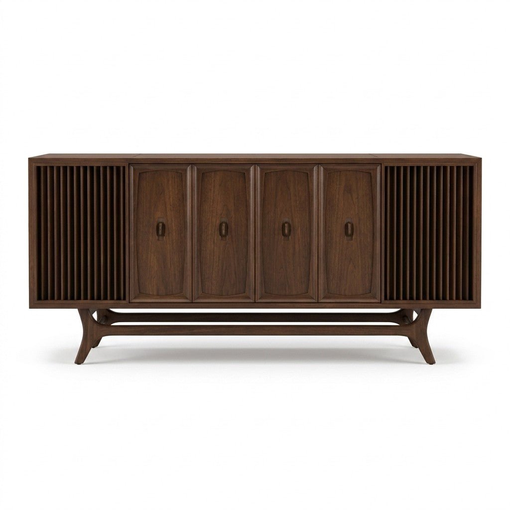 Walnut Turntable Stand - consignment furniture Portland