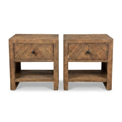 Washed Oak Nightstands - view 2