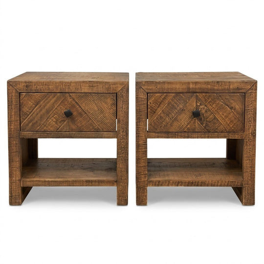 Washed Oak Nightstands - consignment furniture Portland