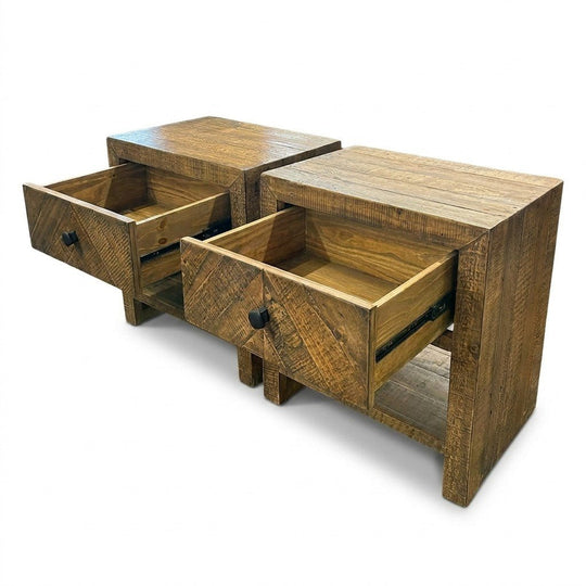 Washed Oak Nightstands - view 4