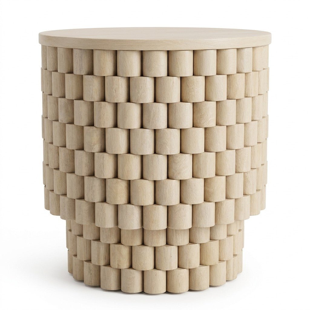 White Accent Table - consignment furniture Portland