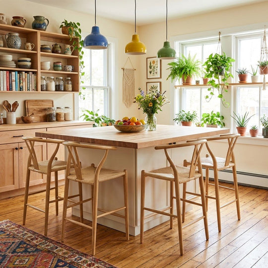 White Oak Bohemian Stools - view 5