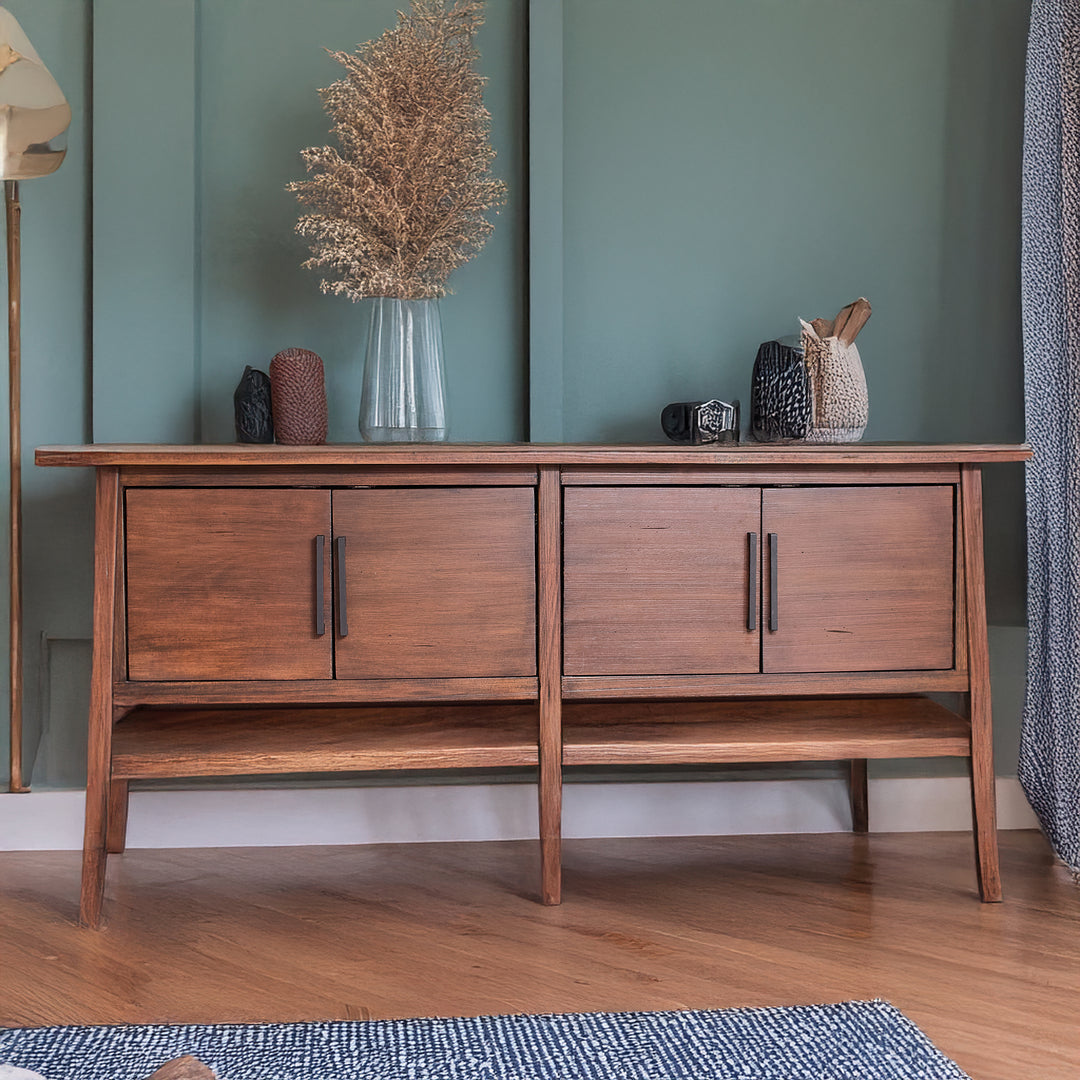 Contemporary Asian Style Media Console detail view 4 - Whats New Furniture - Portland, Oregon
