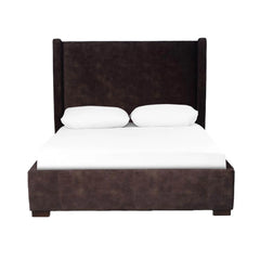 Cora Storage Queen Bed Frame in Velvet Brown alternate view - gas-lift storage queen bed by LH Imports - Whats New Furniture Portland OR