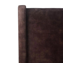 Cora Storage Queen Bed Frame in Velvet Brown detail view - gas-lift storage queen bed by LH Imports - Whats New Furniture Portland OR