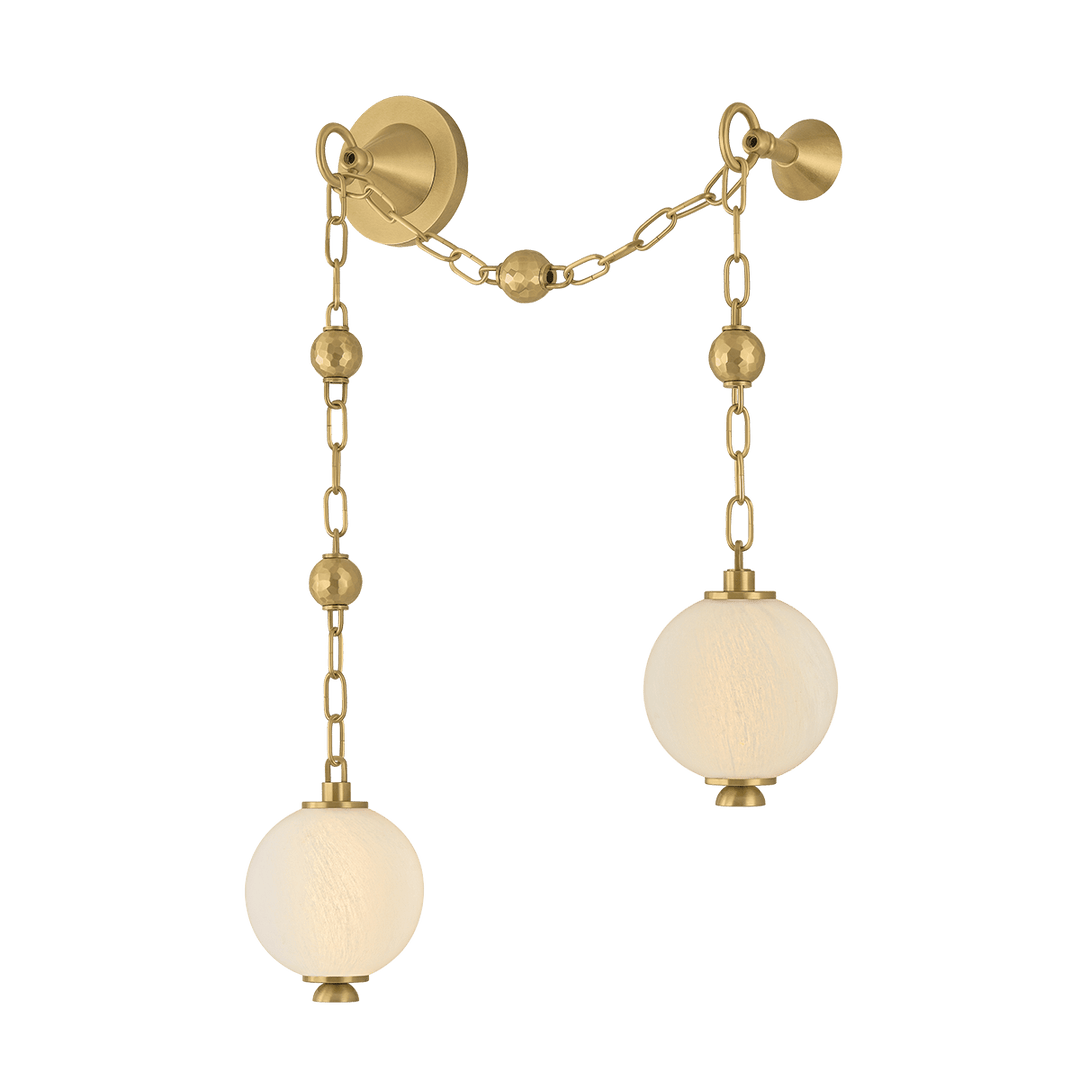 Corda 2-Light Wall Sconce, Vintage Brass by Corbett Lighting - product view