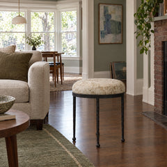 Corinne Accent Stool in Fallingbrook Natural styled in a Portland home - Whats New Furniture