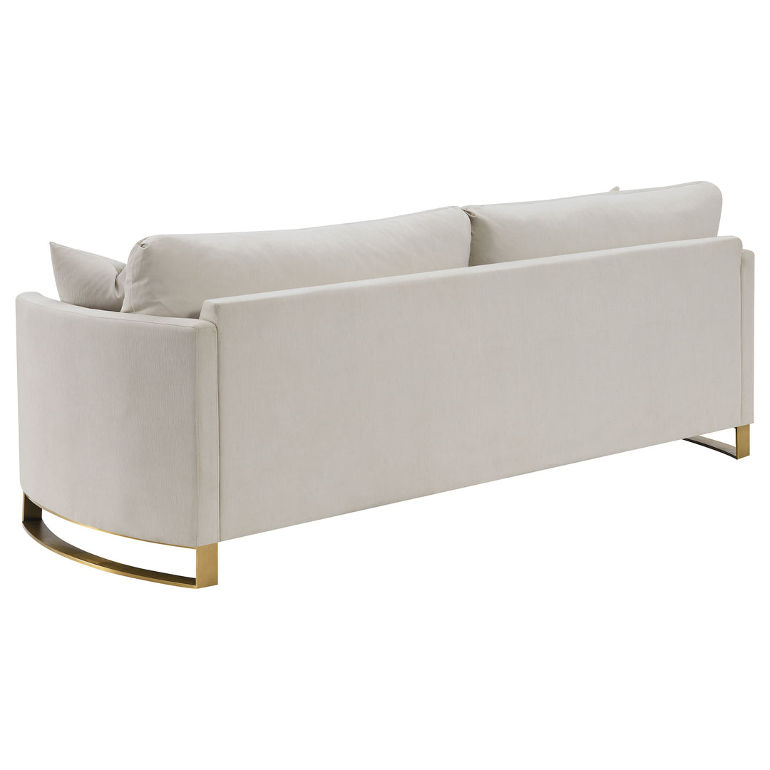 Corliss Upholstered Curved Track Arm Sofa Beige - What&