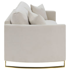 Corliss Upholstered Curved Track Arm Sofa Beige - What&