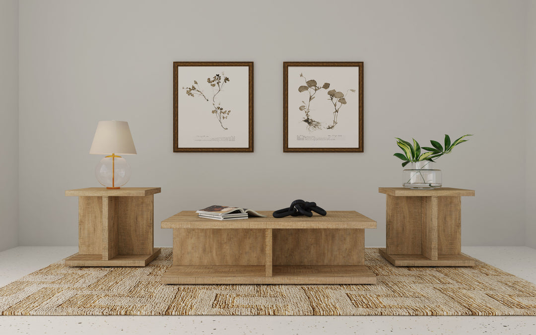 Cortona 3-piece Coffee and End Table Set Mango - What&