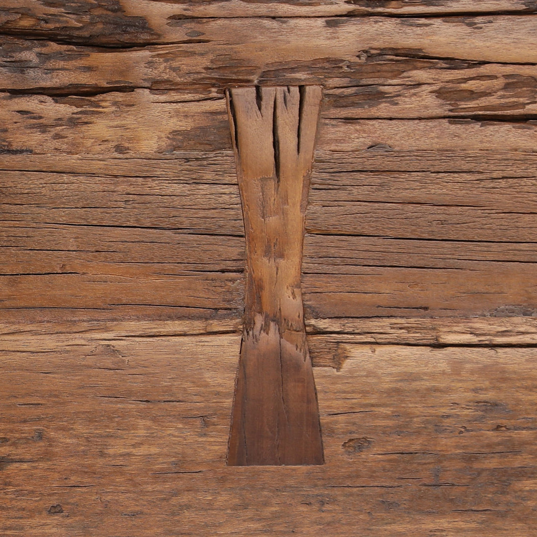 Corvella Bench - Reclaimed Mango in Brown - detail 2 studio view - Benche by Dovetail - Whats New Furniture Portland OR