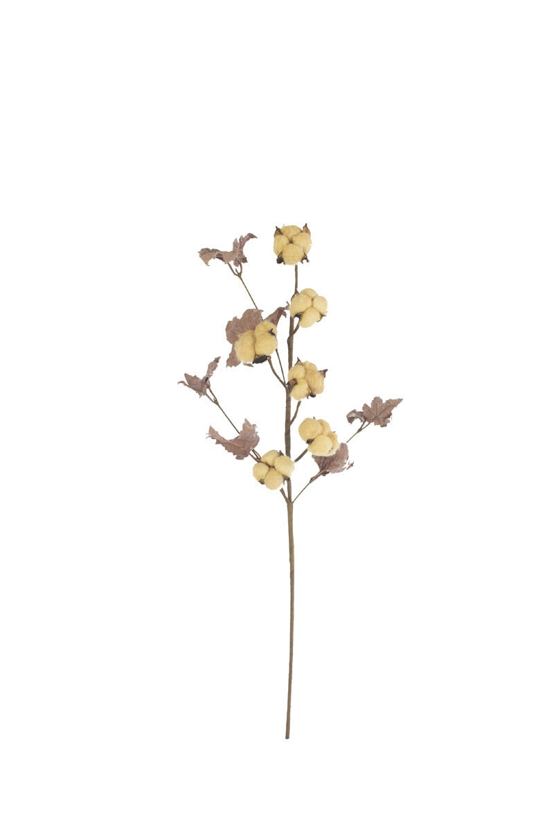 Faux Cotton Stem, 25-Inch Stem — view 2