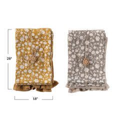 Tea towel dimensions, 28 inches long by 18 inches wide