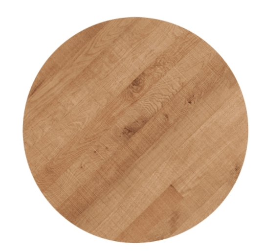 Courtdale Round Coffee Table in Gliese Brown detail view - modern coffee table by NPD - Whats New Furniture Portland OR