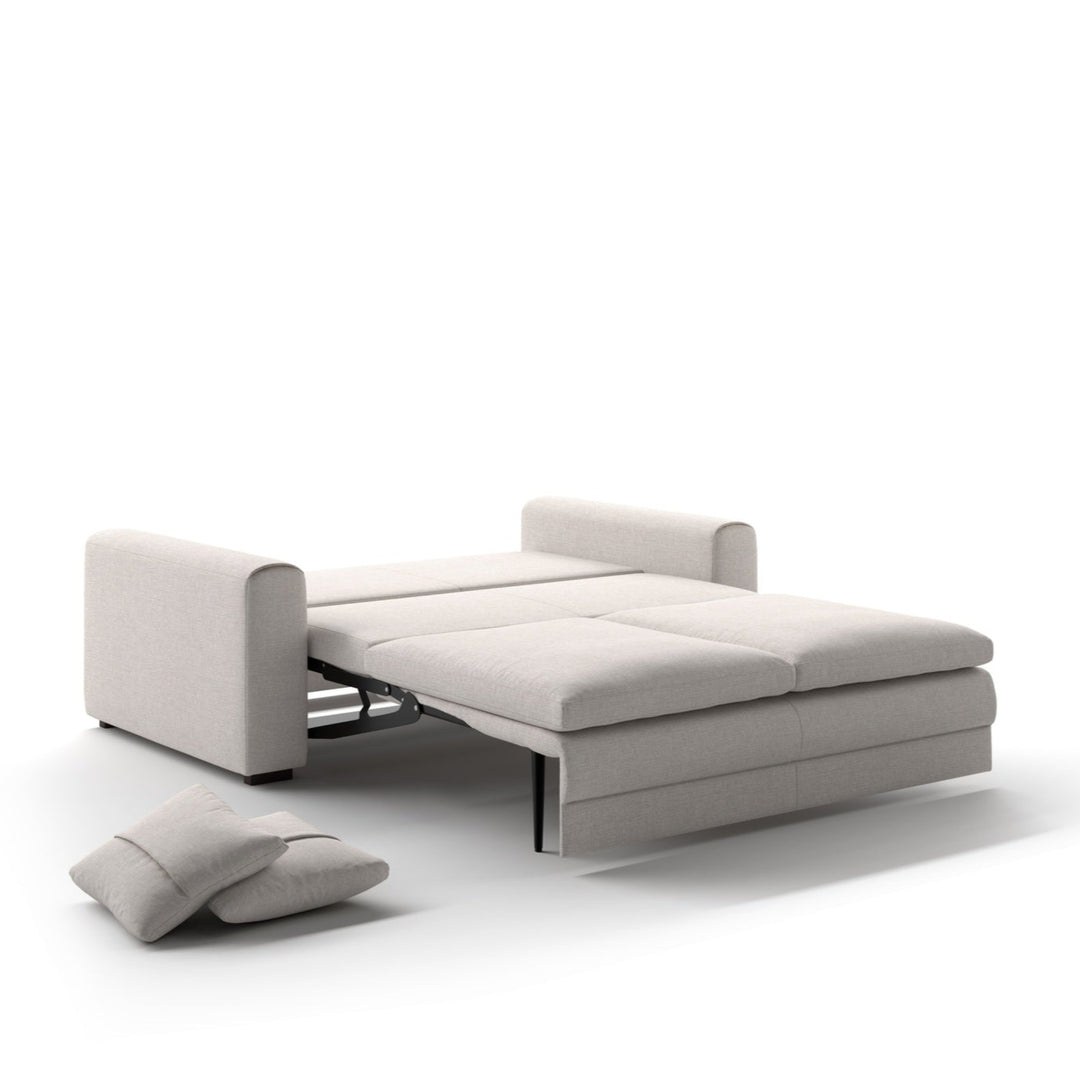 Cove Queen Sleeper Sofa in Oasis 01 open profile view - queen sleeper sofa by Luonto - Whats New Furniture Portland OR
