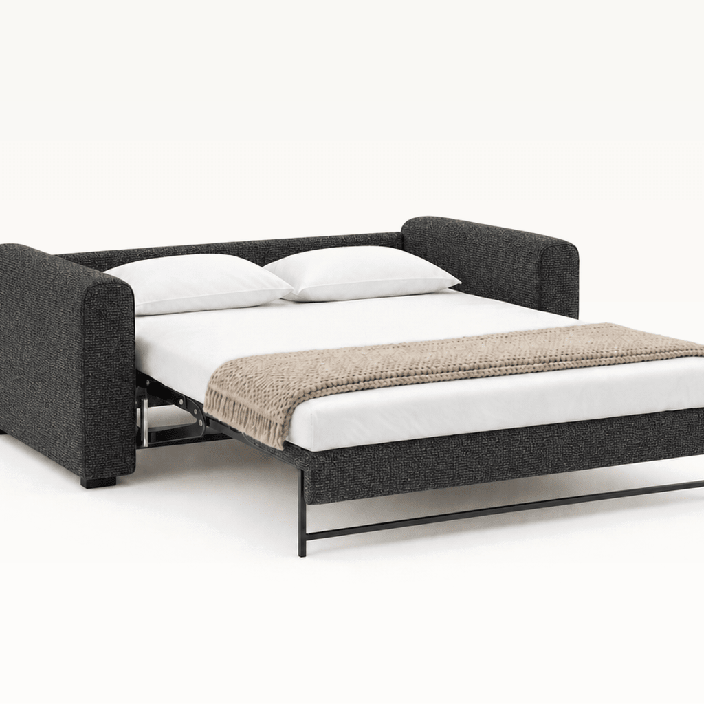Cove Queen Sleeper Sofa in Rene 04 bed extended view - queen sleeper sofa by Luonto - Whats New Furniture Portland OR