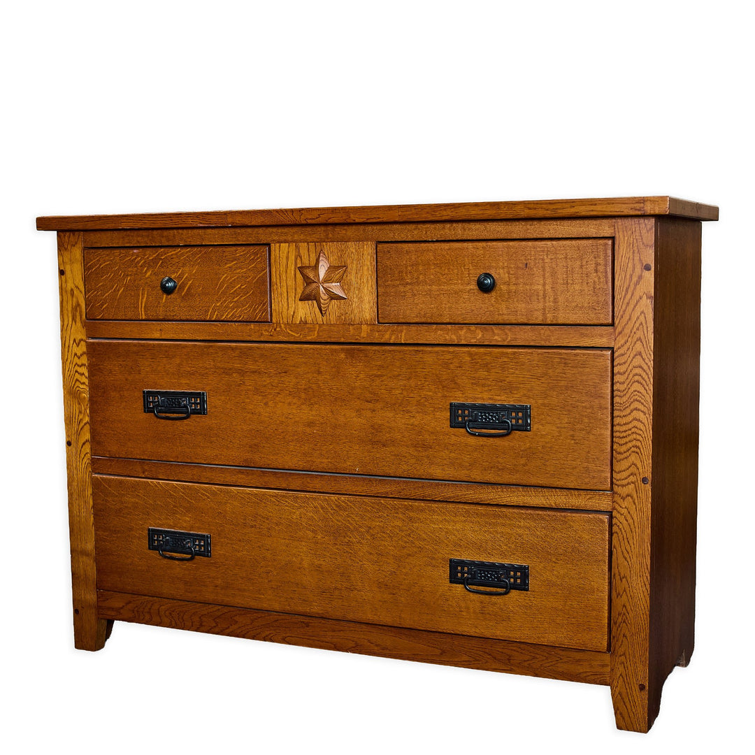 Craftsman Style Oak Dresser detail view 2 - Whats New Furniture - Portland, Oregon