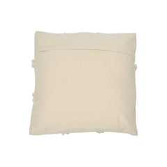 18" Woven Cotton &amp; Wool Patchwork Pillow with Frayed Edges