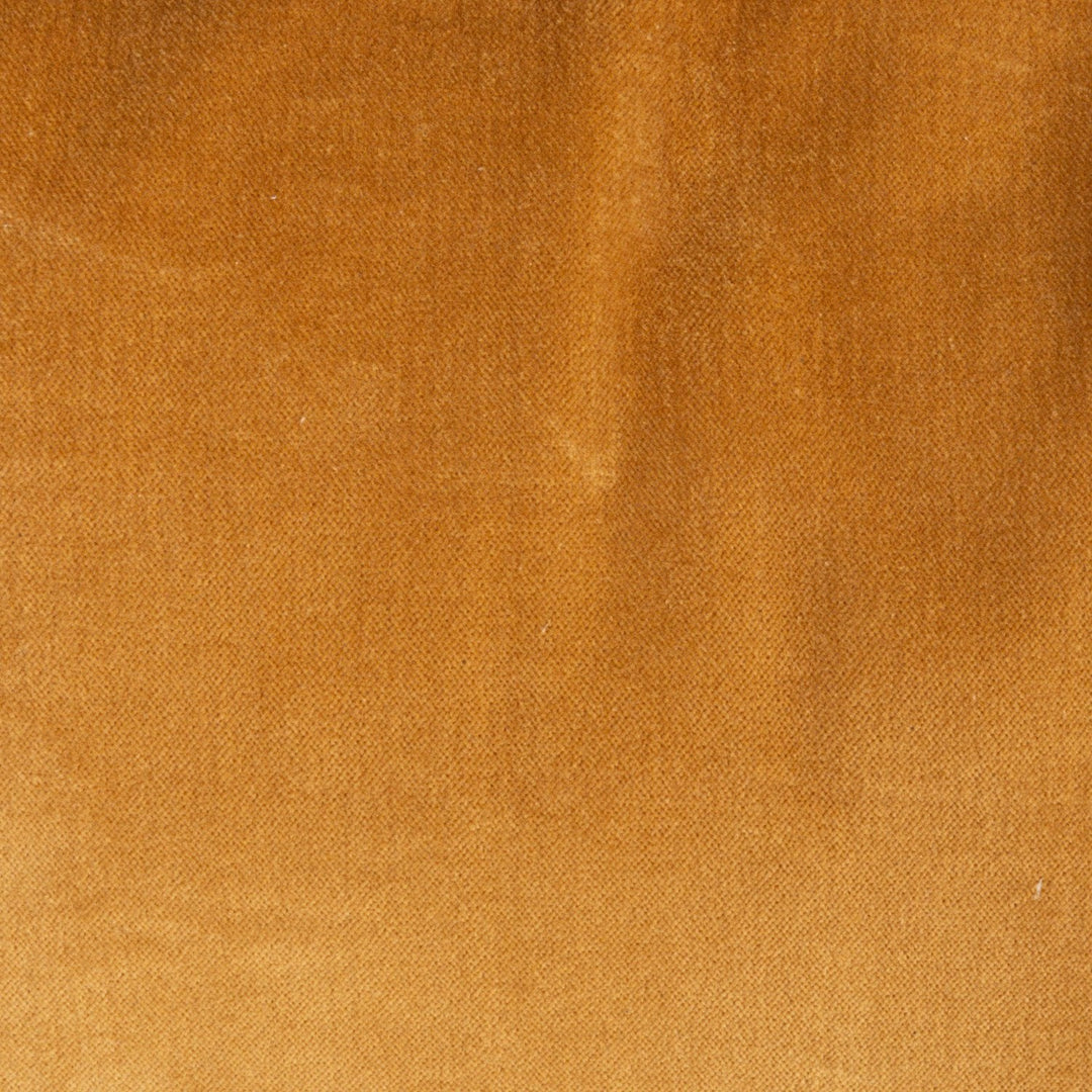 20" Square Cotton Velvet Pillow with Ruffled Trim, Mustard