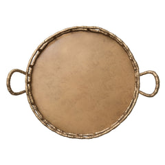 Cast Aluminum Faux Bamboo Tray w/ Handles - Whats New Furniture - Portland, Oregon