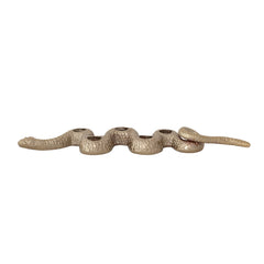 Hammered gold finish detail on cast aluminum snake taper holder - Creative Co-Op - Whats New Furniture Portland OR