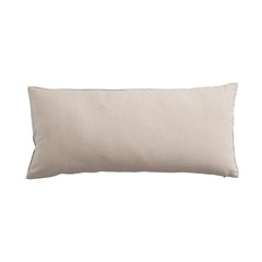 Solid cream woven back of the Cotton Blend Patchwork Lumbar Pillow 36-inch by Creative Co-Op - Whats New Furniture Portland