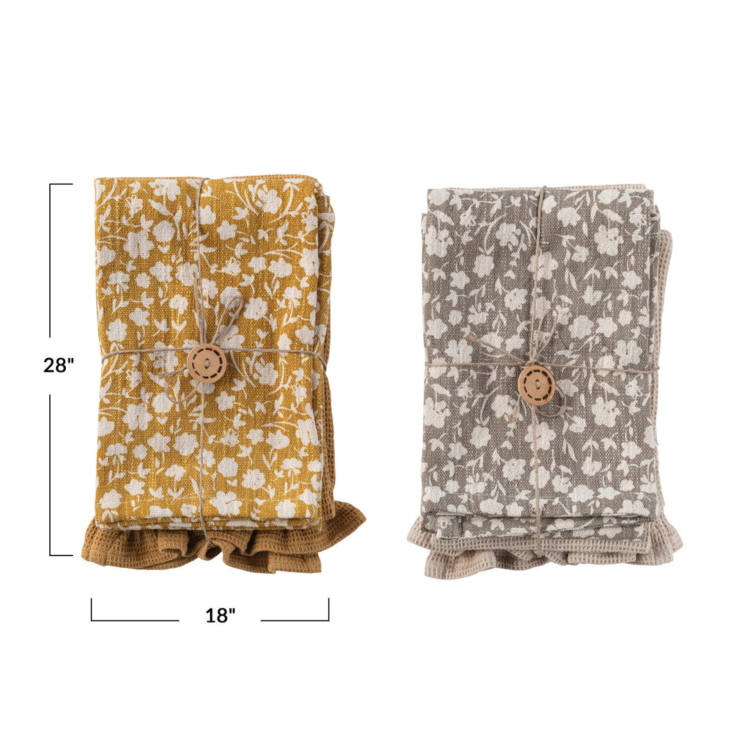 Tea towel dimensions, 28 inches long by 18 inches wide
