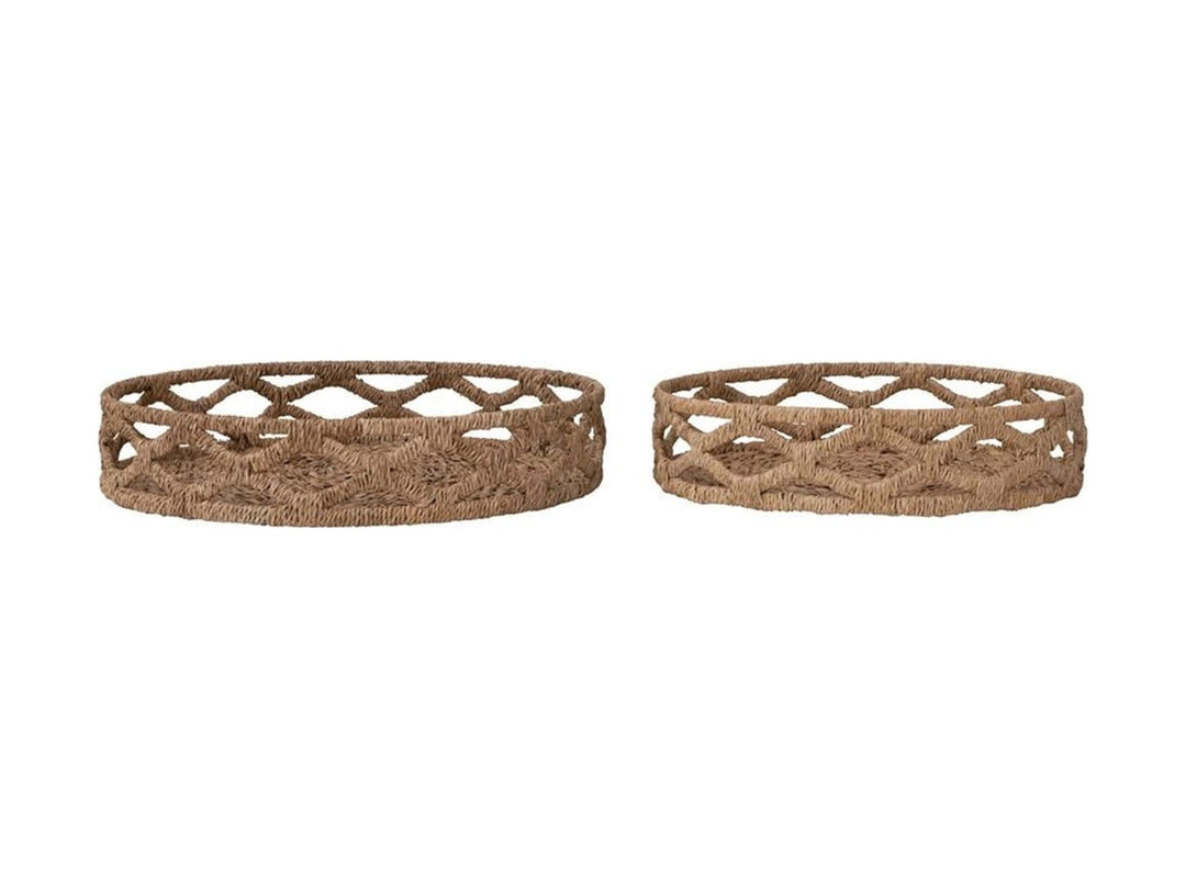 Decorative Hand - Woven Bankuan Trays, Set of 2 - Whats New Furniture - Portland, Oregon