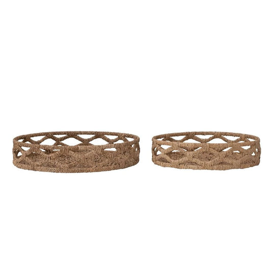Decorative Hand - Woven Bankuan Trays, Set of 2 - Whats New Furniture - Portland, Oregon