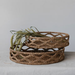 Decorative Hand - Woven Bankuan Trays, Set of 2 - Whats New Furniture - Portland, Oregon