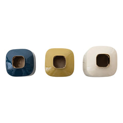 Enameled Metal Vases, Set of 3