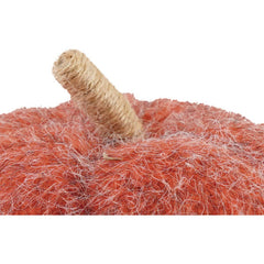 Jute wrapped stem detail on the heathered orange 5-inch felt pumpkin - Creative Co-Op fall decor - Whats New Furniture Portland OR