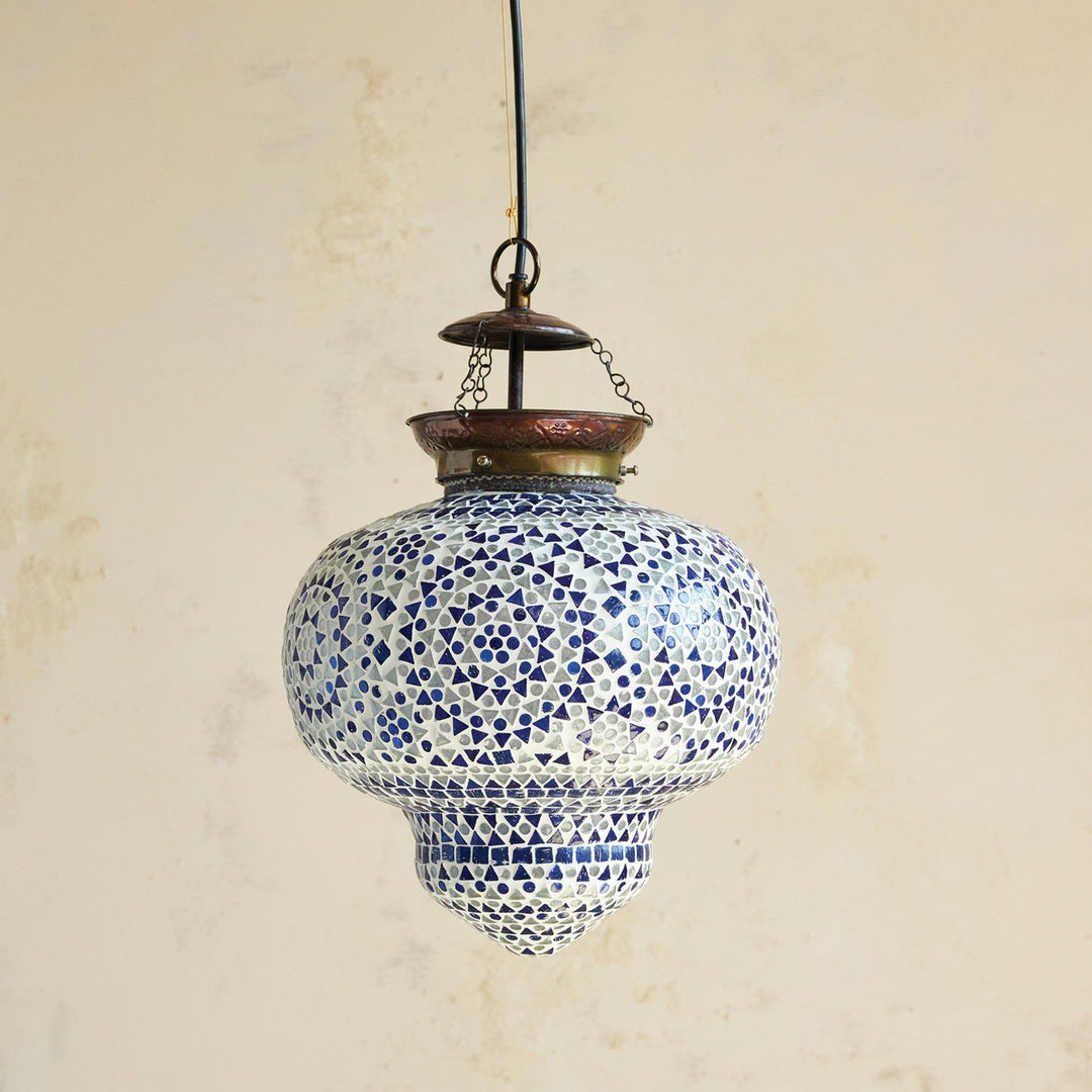 Glass Mosaic &amp; Metal Pendant Lamp - What&