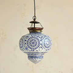 Glass Mosaic &amp; Metal Pendant Lamp - What&