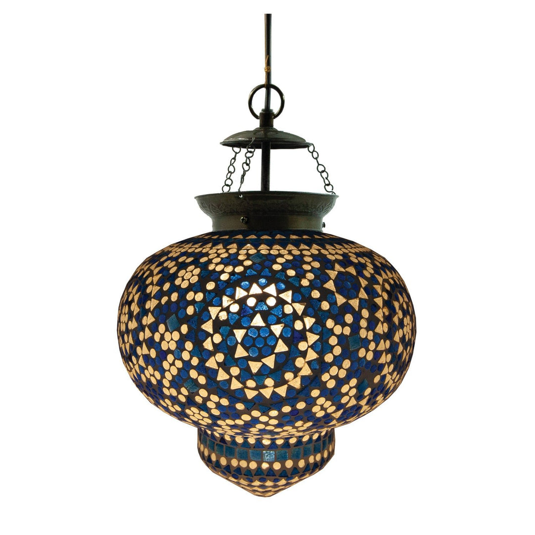 Glass Mosaic &amp; Metal Pendant Lamp - What&