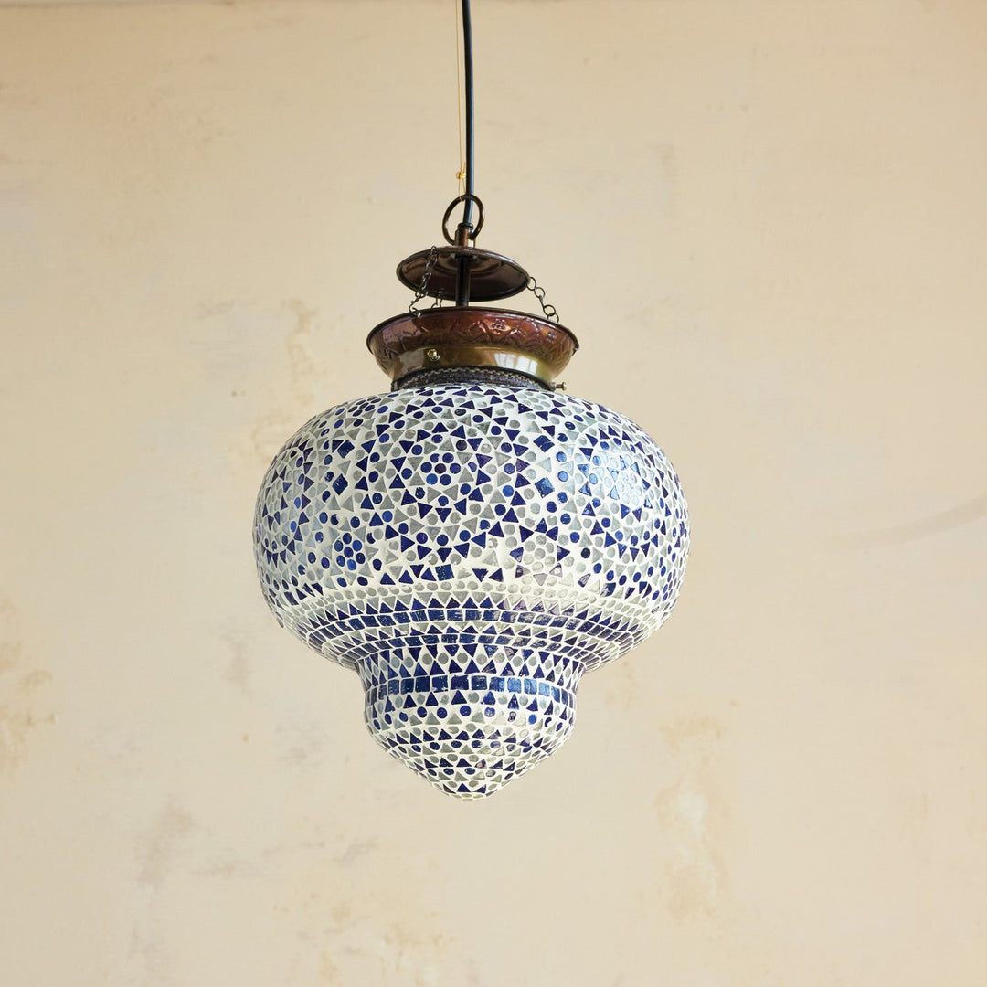 Glass Mosaic &amp; Metal Pendant Lamp - What&