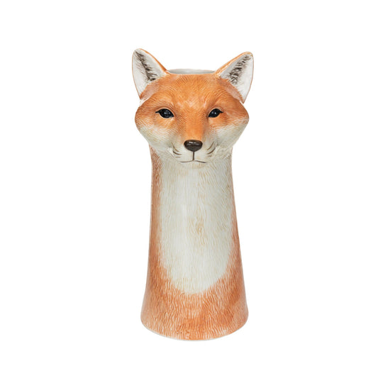 Hand - Painted Stoneware Fox Vase - What&