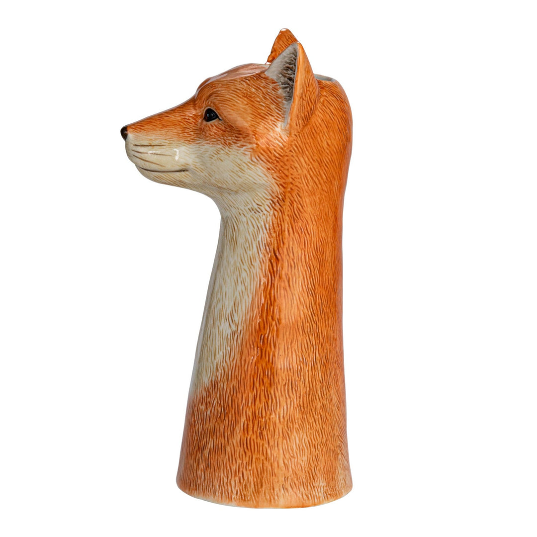 Hand - Painted Stoneware Fox Vase - What&