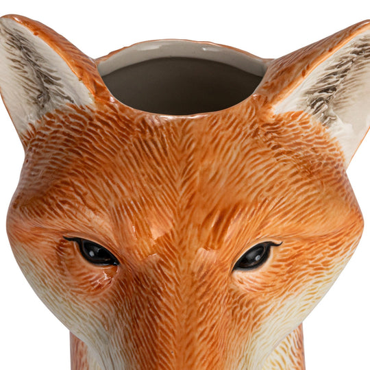 Hand - Painted Stoneware Fox Vase - What&