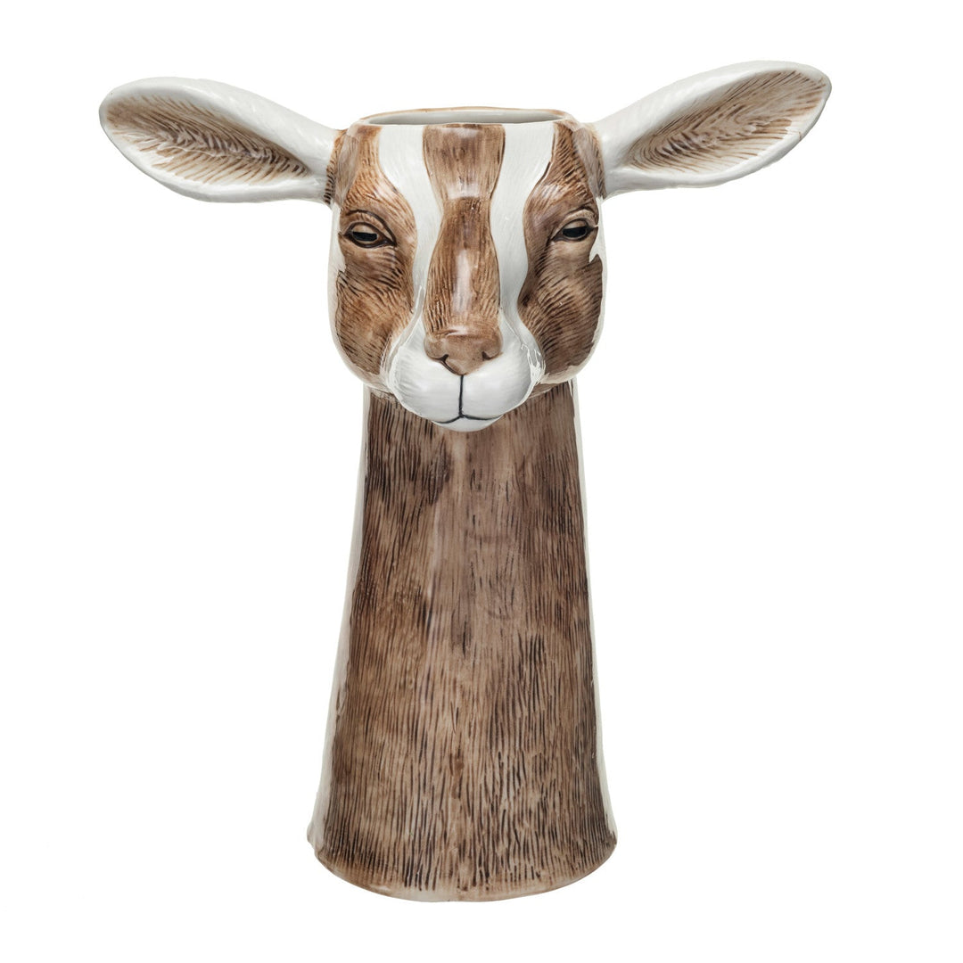Hand - Painted Stoneware Goat Vase - What's New Furniture - Portland, Oregon