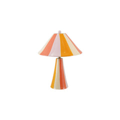 Hand - Painted Stoneware Striped Table Lamp &amp; Shade with Inline Switch - What&