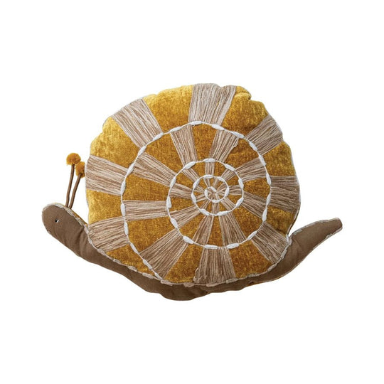 Hand - Woven Fabric Snail Shaped Pillow - Whats New Furniture - Portland, Oregon