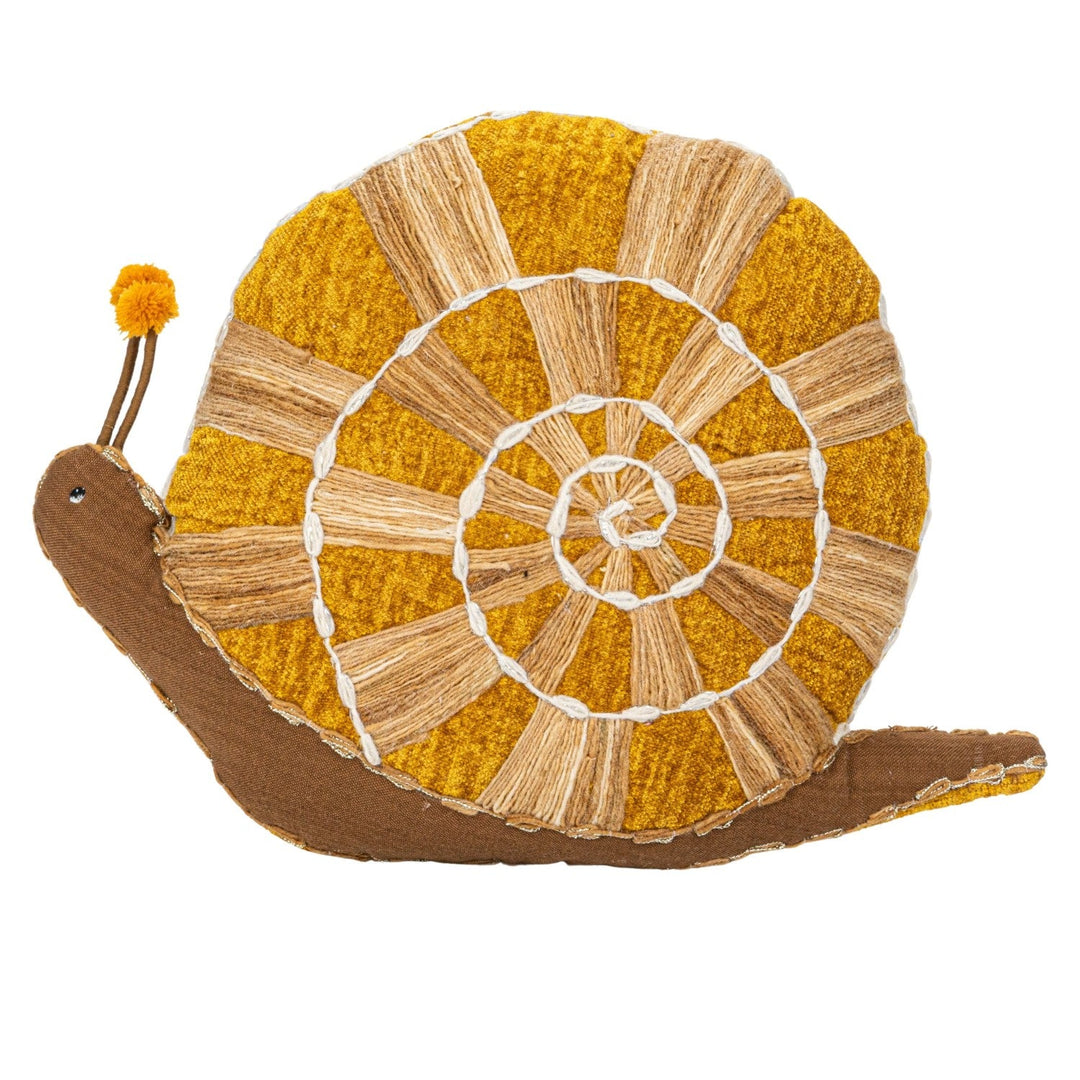 Hand - Woven Fabric Snail Shaped Pillow - Whats New Furniture - Portland, Oregon